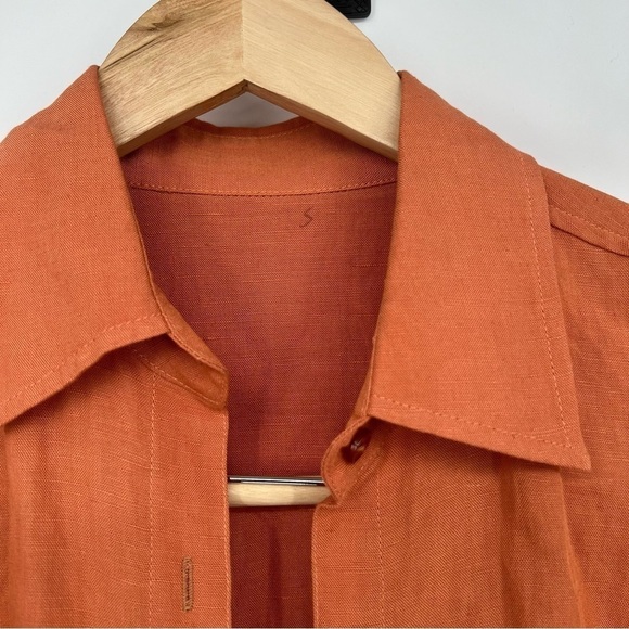 Andie The Corvo Button Up Linen Auburn Size S NWT - Picture 5 of 15